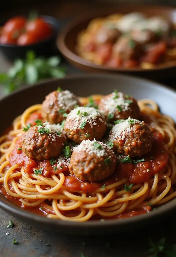 25 Cheap Healthy Meals on a Budget (Under $5 Per Serving) - 18. One-Pot Spaghetti and Meatballs