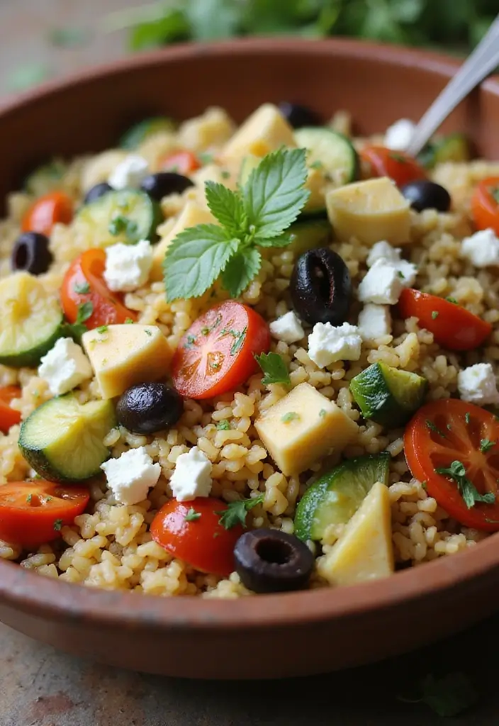 25 Cheap Healthy Meals on a Budget (Under $5 Per Serving) - 19. One-Pot Greek Rice Bowl