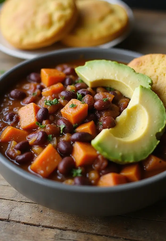 25 Cheap Healthy Meals on a Budget (Under $5 Per Serving) - 5. Sweet Potato and Black Bean Chili