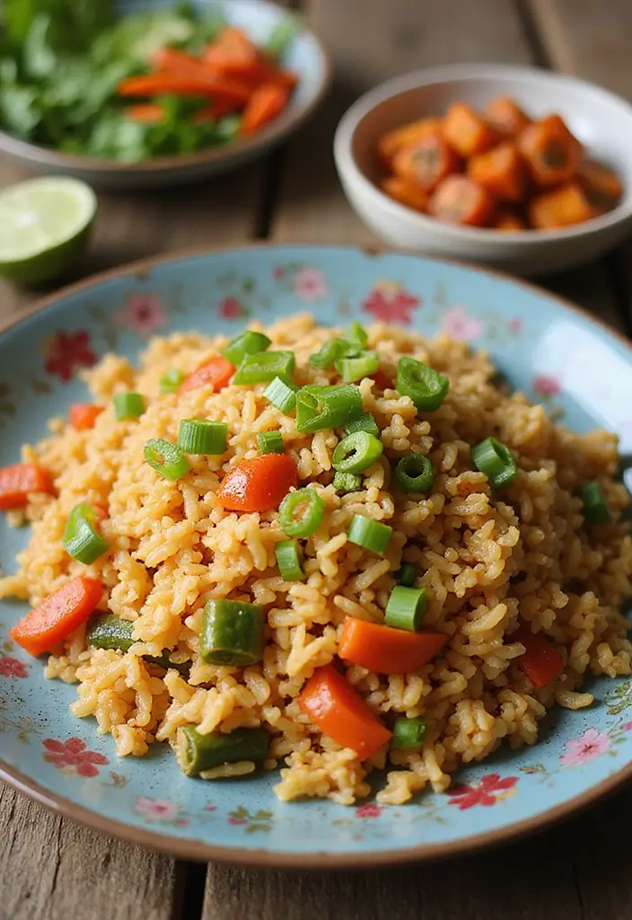 25 Cheap Healthy Meals on a Budget (Under $5 Per Serving) - 6. Simple Vegetable Fried Rice