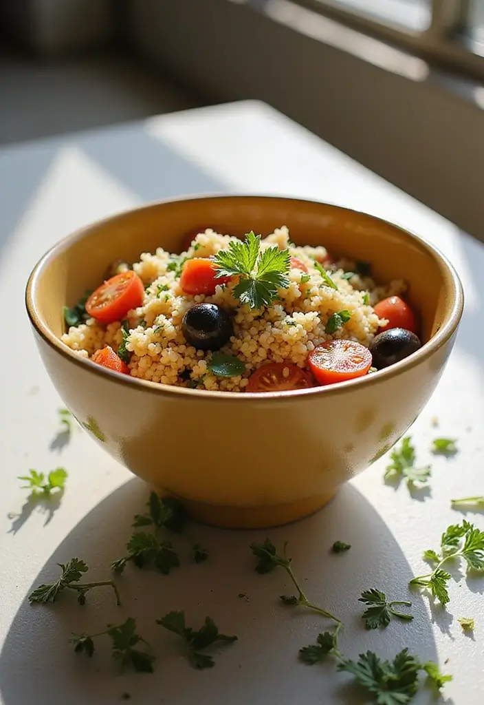 25 Cheap Healthy Meals on a Budget (Under $5 Per Serving) - 7. One-Pot Mediterranean Couscous