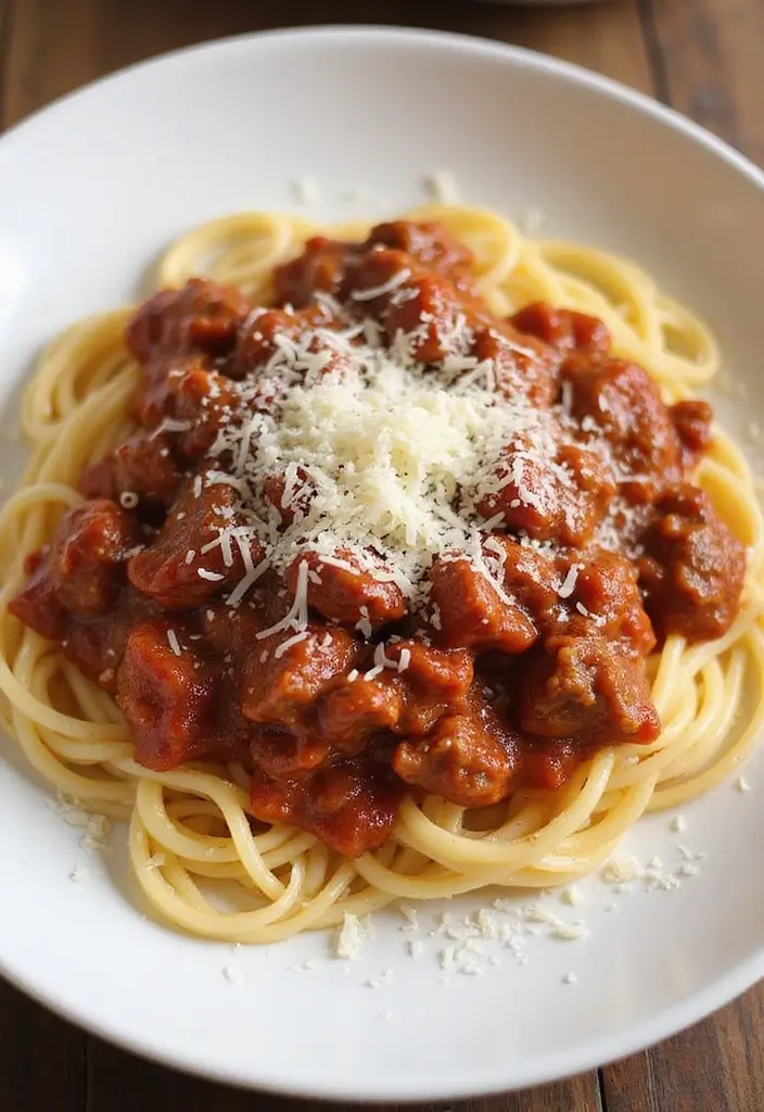 25 Easy Healthy Meals You Can Make in 30 Minutes or Less - 14. Spaghetti and Meat Sauce