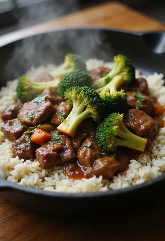 25 Easy Healthy Meals You Can Make in 30 Minutes or Less - 7. Beef and Broccoli Skillet
