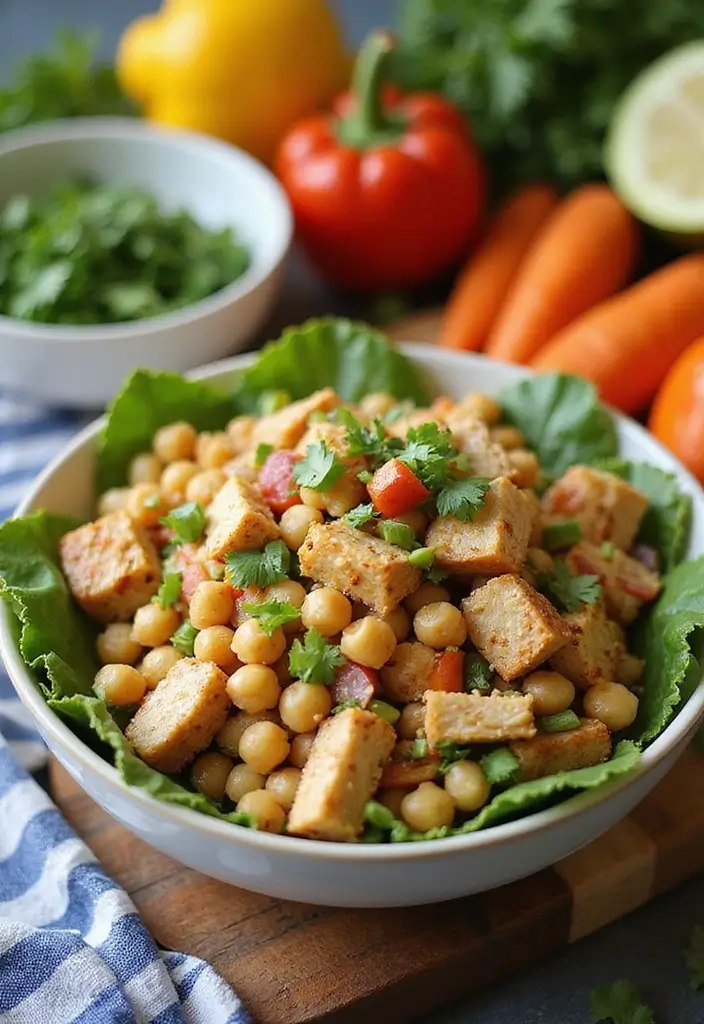 25 Fall Healthy Meals Perfect for Cozy Evenings - 23. Chicken and Chickpea Salad