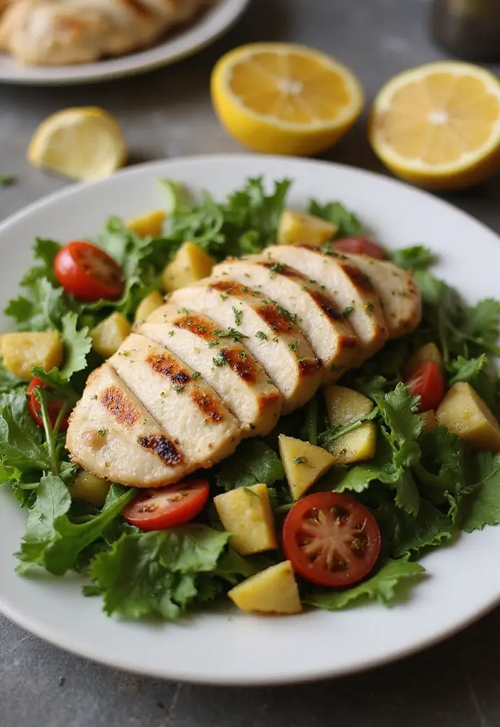 25 Fall Healthy Meals Perfect for Cozy Evenings - 3. Lemon Herb Grilled Chicken Salad