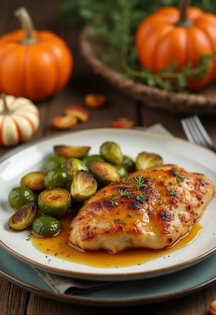 25 Fall Healthy Meals Perfect for Cozy Evenings - 5. Honey Mustard Chicken and Brussels Sprouts