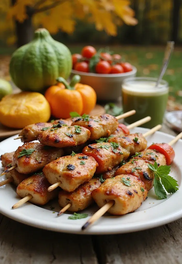 25 Fall Healthy Meals Perfect for Cozy Evenings - 9. Mediterranean Chicken Skewers