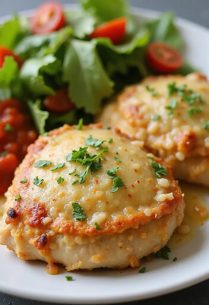 25 Healthy Chicken Thigh Meals Bursting with Flavor - 12. Garlic Parmesan Chicken Thighs