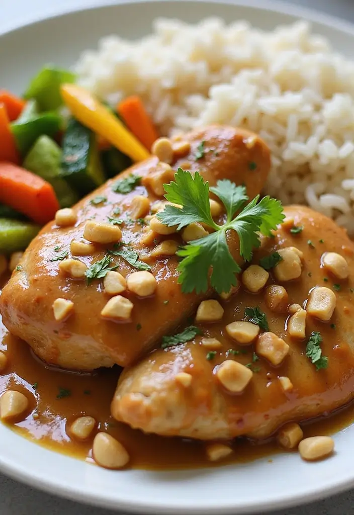 25 Healthy Chicken Thigh Meals Bursting with Flavor - 16. Thai Peanut Chicken Thighs