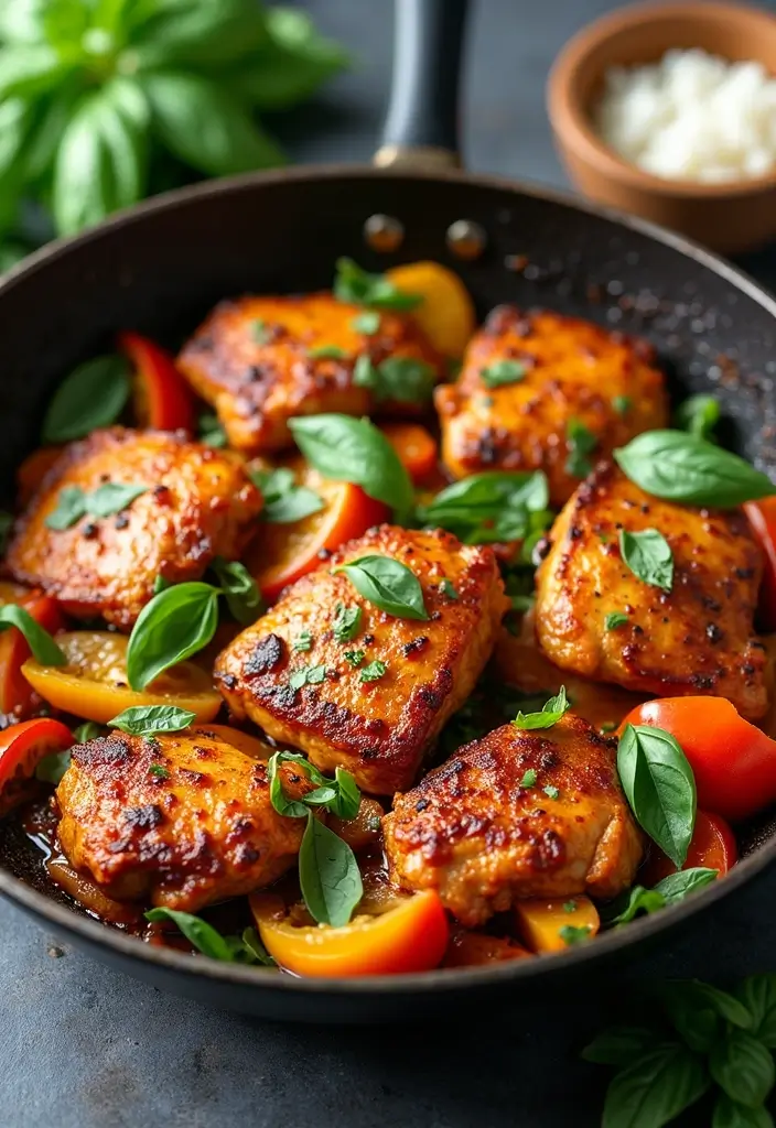 25 Healthy Chicken Thigh Meals Bursting with Flavor - 2. Spicy Thai Basil Chicken Thighs