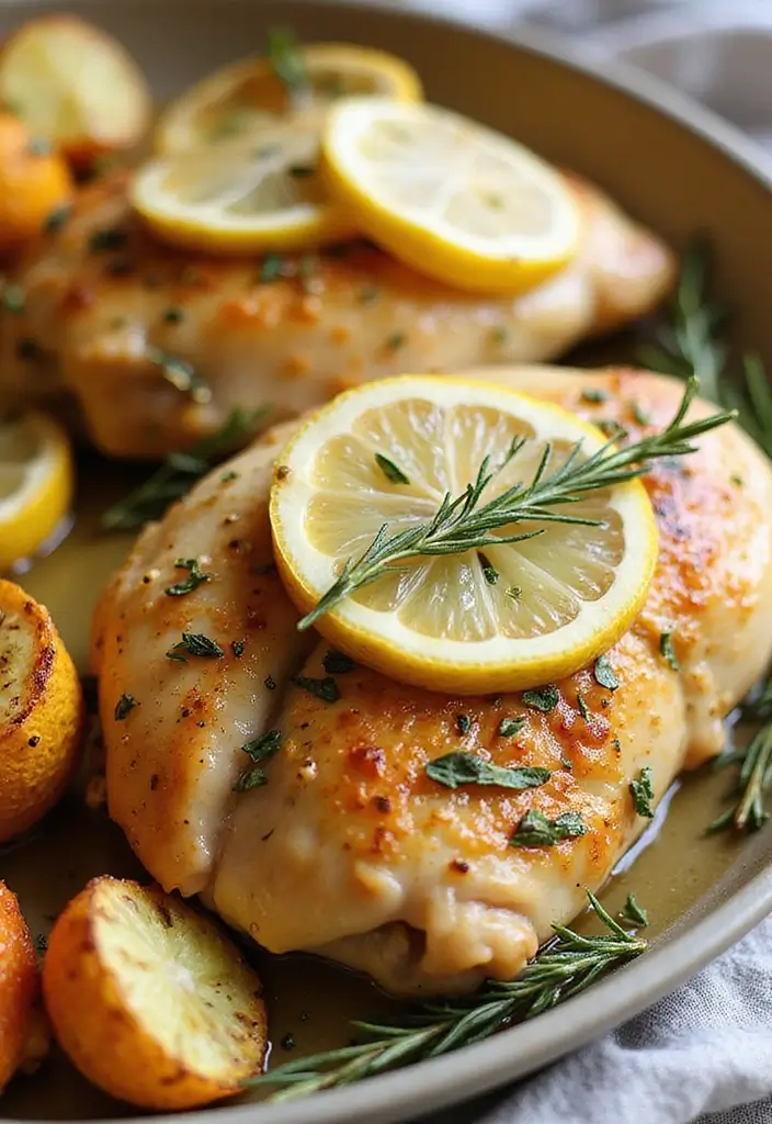 25 Healthy Chicken Thigh Meals Bursting with Flavor - 24. Rosemary Lemon Chicken Thighs