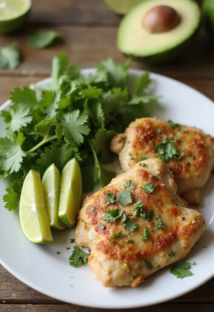25 Healthy Chicken Thigh Meals Bursting with Flavor - 8. Cilantro Lime Chicken Thighs
