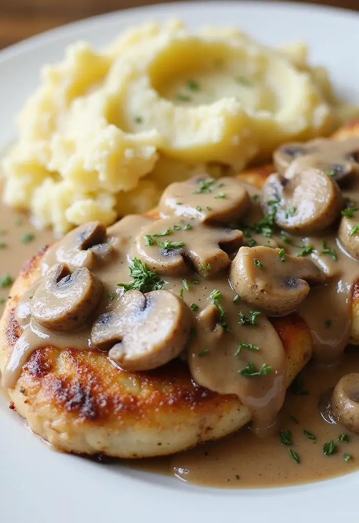 25 Healthy Chicken Thigh Meals Bursting with Flavor - 9. Chicken Thighs with Mushroom Cream Sauce