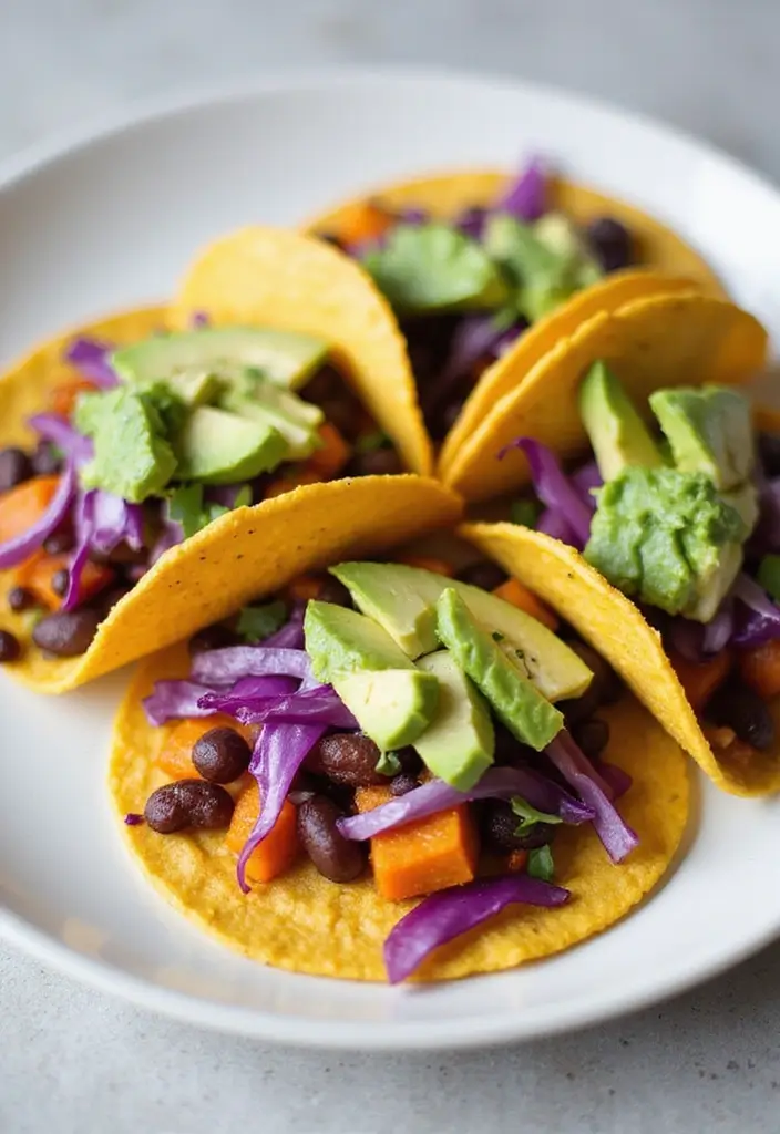 25 Healthy Crockpot Meals for Busy Weeknights - 12. Black Bean and Sweet Potato Tacos