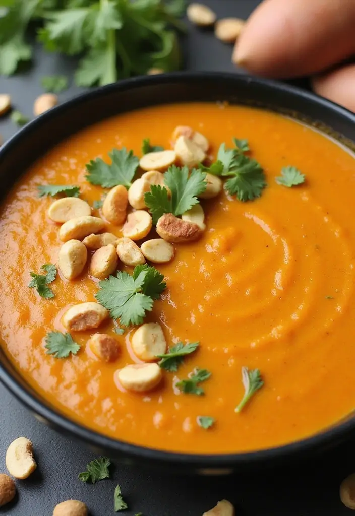 25 Healthy Crockpot Meals for Busy Weeknights - 16. Thai Peanut Sweet Potato Soup