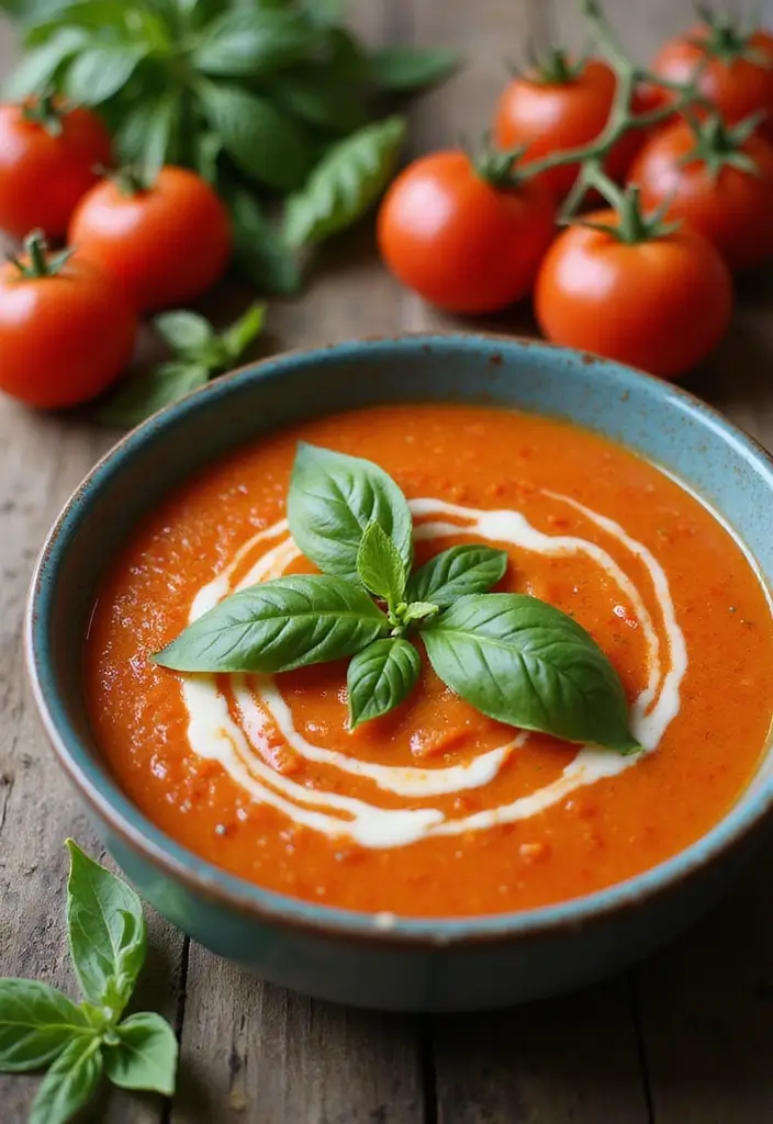25 Healthy Crockpot Meals for Busy Weeknights - 2. Creamy Tomato Basil Soup