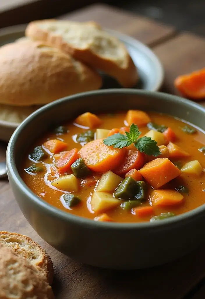 25 Healthy Crockpot Meals for Busy Weeknights - 22. Harvest Vegetable Soup