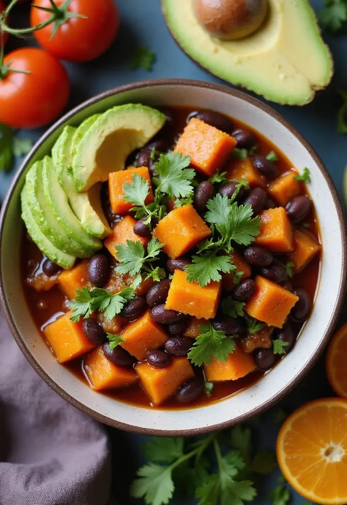 25 Healthy Crockpot Meals for Busy Weeknights - 3. Sweet Potato and Black Bean Stew