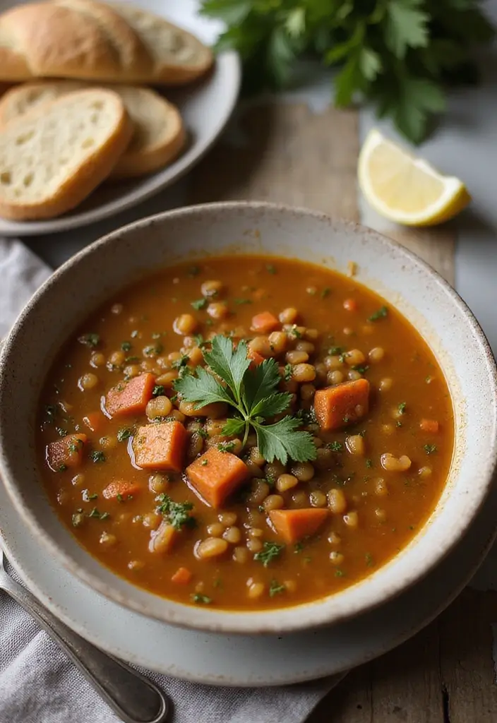 25 Healthy Crockpot Meals for Busy Weeknights - 6. Lentil Soup