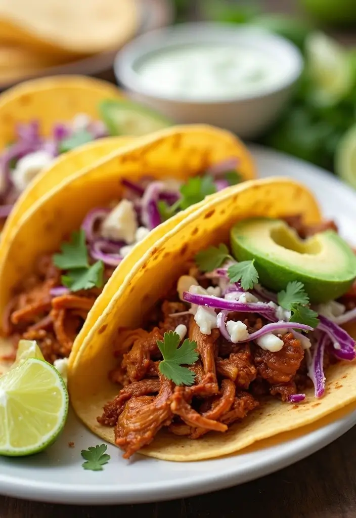 25 Healthy Crockpot Meals for Meal Prep and Freezer Storage - 2. BBQ Chicken Tacos