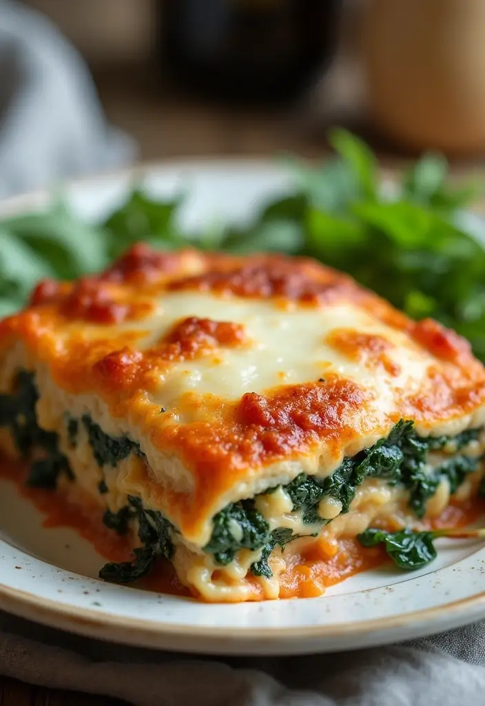 25 Healthy Crockpot Meals for Meal Prep and Freezer Storage - 22. Chicken and Spinach Lasagna