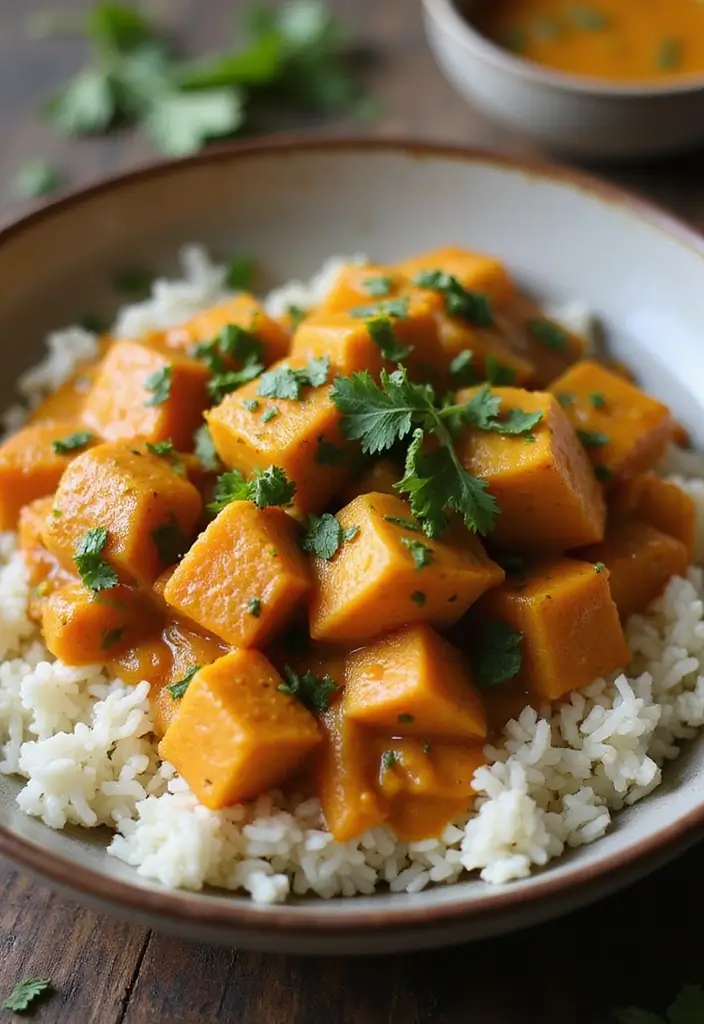 25 Healthy Crockpot Meals for Meal Prep and Freezer Storage - 24. Chicken and Sweet Potato Curry