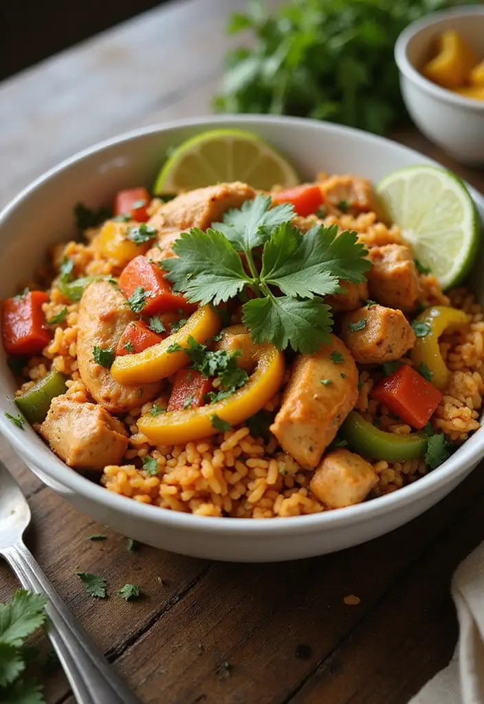 25 Healthy Crockpot Meals for Meal Prep and Freezer Storage - 3. Mexican Chicken and Rice