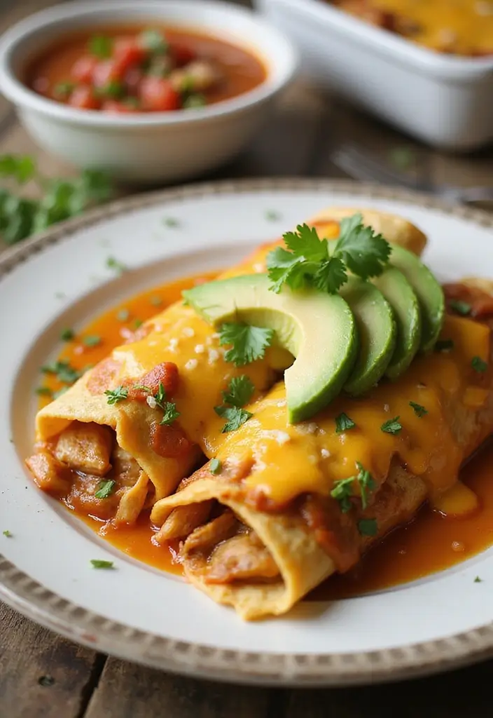 25 Healthy Crockpot Meals for Meal Prep and Freezer Storage - 5. Healthy Chicken Enchiladas