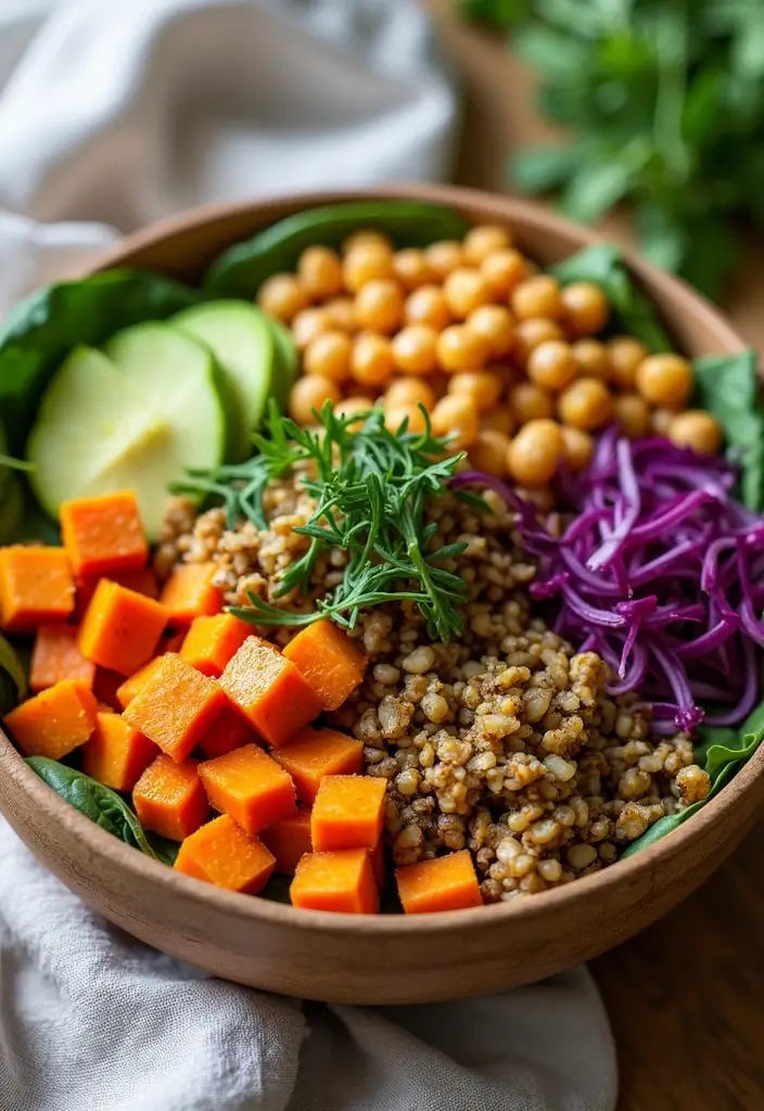 25 Healthy Family Meals on a Budget for Every Night of the Week - 21. Sweet Potato Chickpea Buddha Bowl
