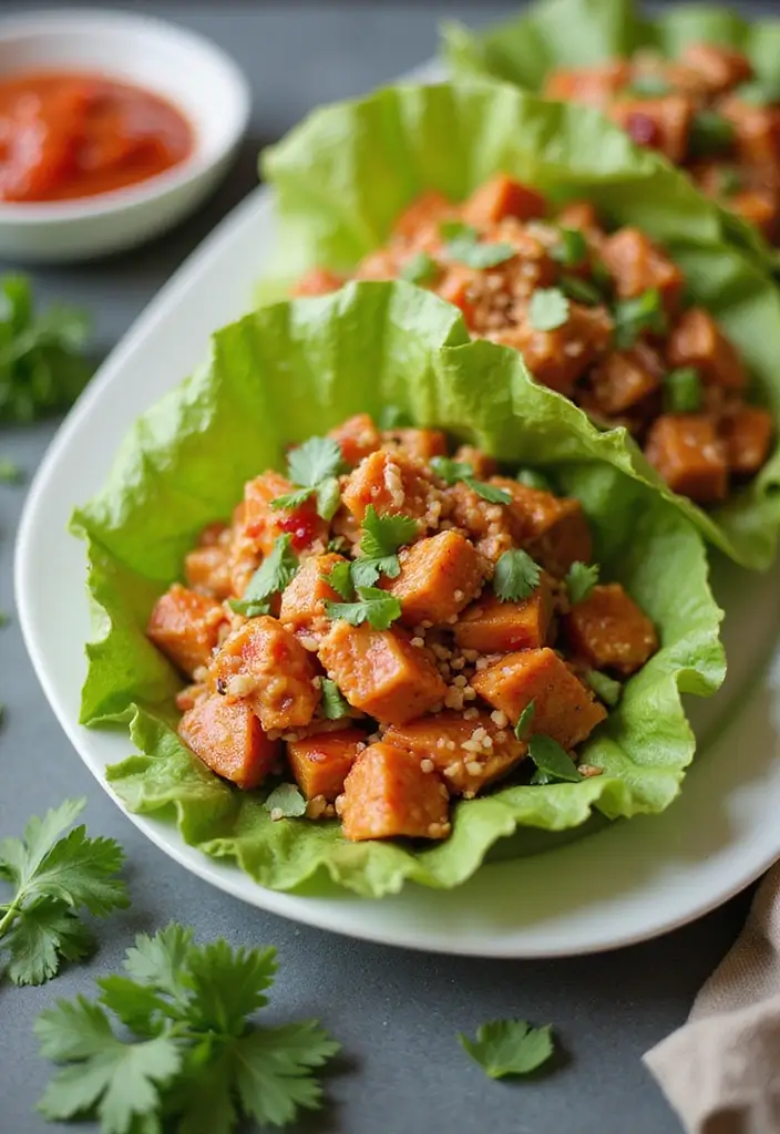 25 Healthy Fish Meals That Are Fresh and Light - 11. Spicy Tuna Salad Lettuce Wraps