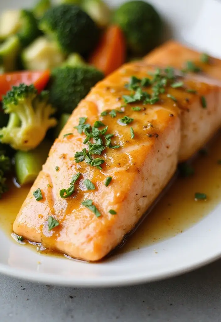 25 Healthy Fish Meals That Are Fresh and Light - 23. Honey Mustard Glazed Salmon