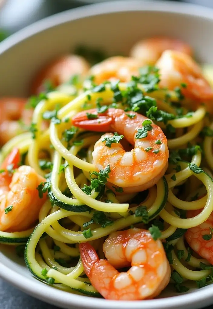 25 Healthy Fish Meals That Are Fresh and Light - 5. Lemon Garlic Shrimp Zoodles