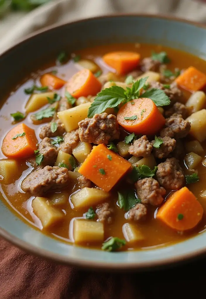 25 Healthy Ground Beef Meals for Easy Weeknight Dinners - 17. Ground Beef & Vegetable Soup