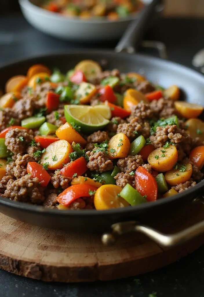 25 Healthy Ground Beef Meals for Easy Weeknight Dinners - 2. One-Pan Ground Beef & Veggie Stir-Fry