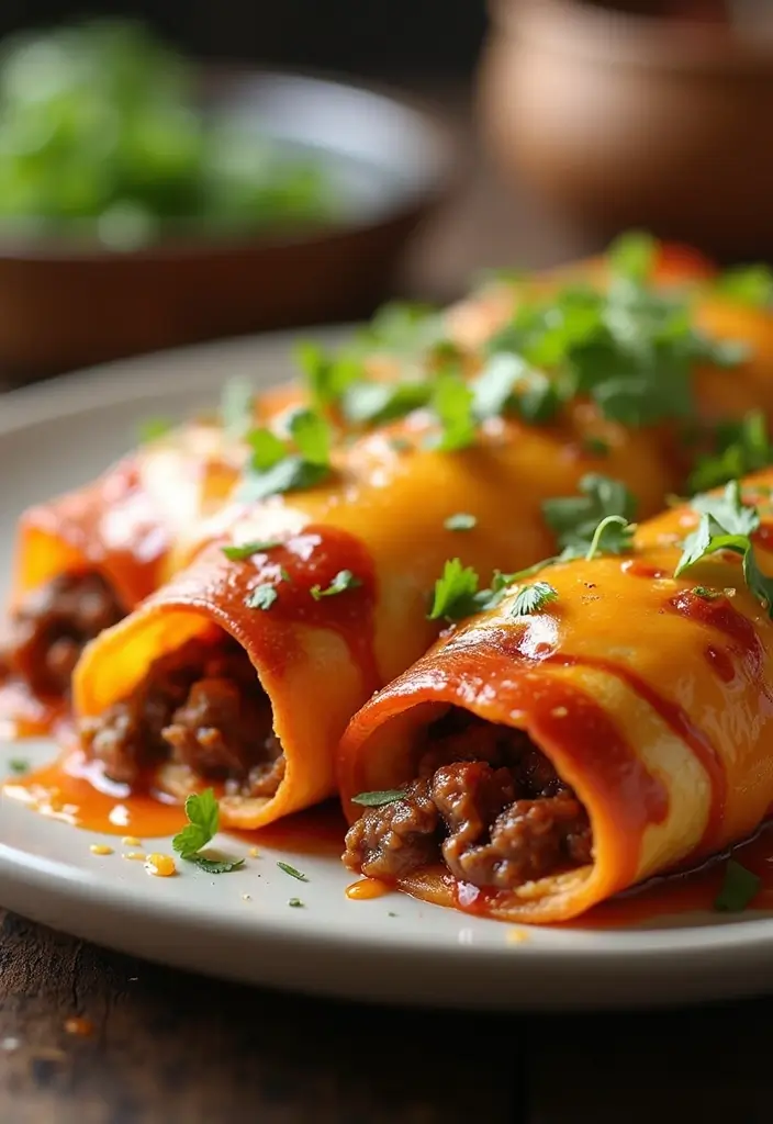 25 Healthy Ground Beef Meals for Easy Weeknight Dinners - 25. Beef & Potato Enchiladas