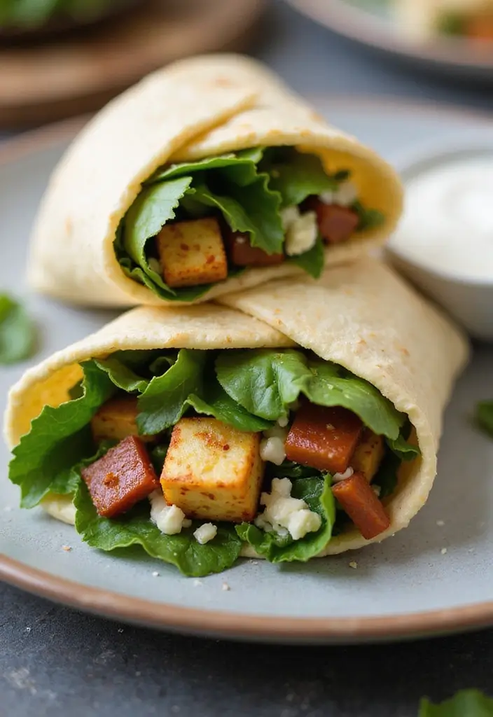 25 Healthy Indian Meals Full of Spices and Nutrition - 19. Spinach and Paneer Wrap
