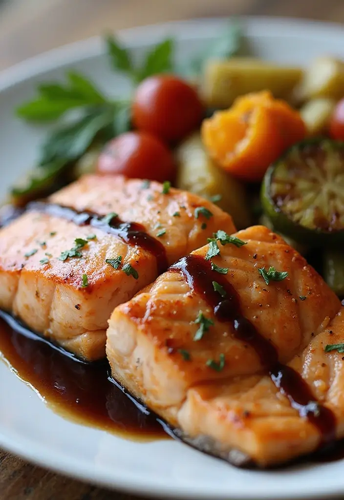 25 Healthy Meals for Lunch That Keep You Full All Day - 19. Balsamic Glazed Salmon