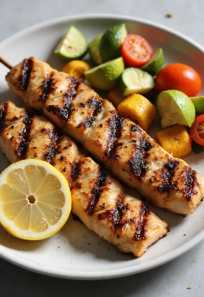 25 Healthy Meals for Lunch That Keep You Full All Day - 21. Blackened Fish Skewers