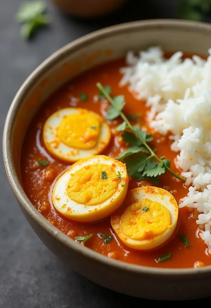 25 Healthy Meals for One (Perfect for Solo Nights In) - 17. Egg Curry: A Protein Punch