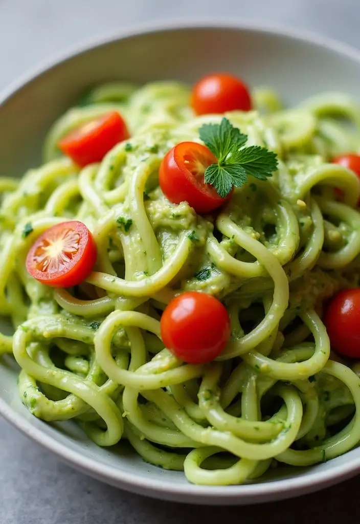 25 Healthy One Pot Meals to Simplify Your Cooking Routine - 10. Zucchini Noodles with Avocado Sauce
