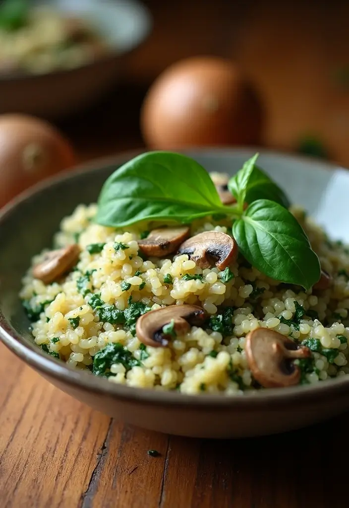 25 Healthy One Pot Meals to Simplify Your Cooking Routine - 2. Creamy Spinach and Mushroom Risotto