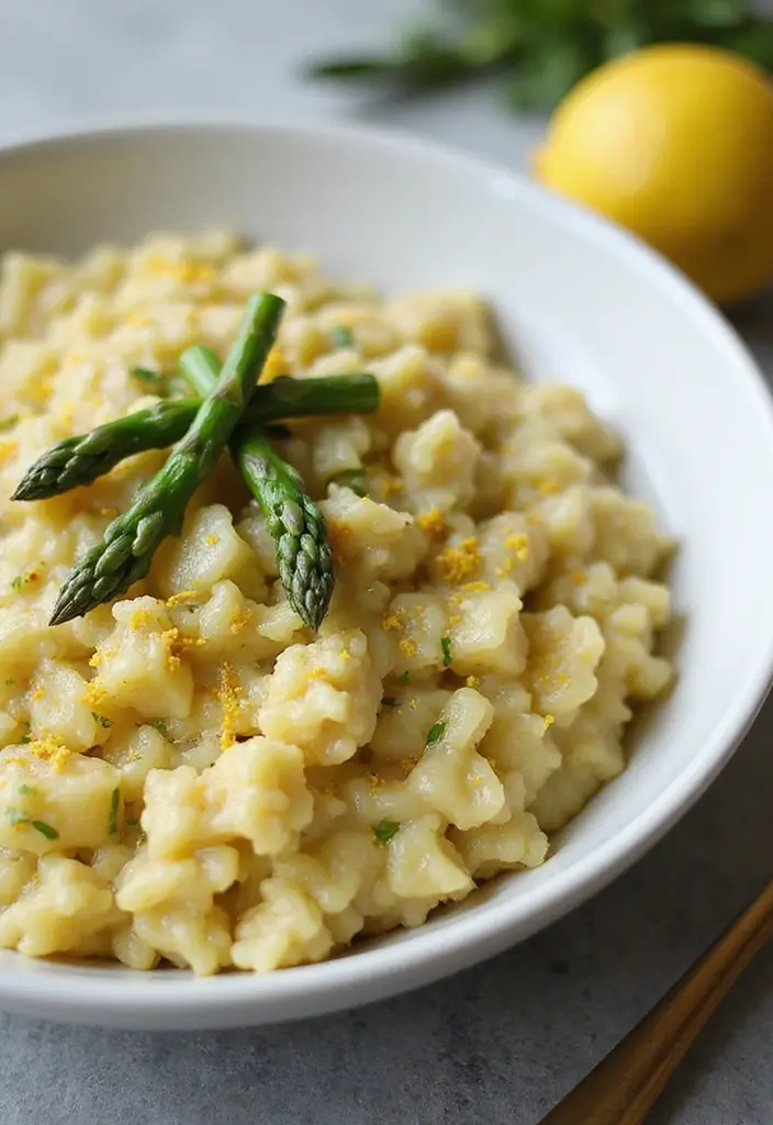 25 Healthy One Pot Meals to Simplify Your Cooking Routine - 22. Lemon Asparagus Risotto