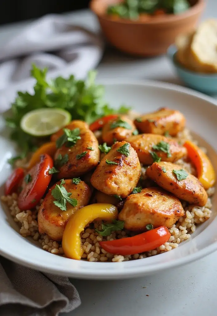 25 Healthy Prep Meals That Save You Time Every Week - 13. Chicken Fajita Bowl