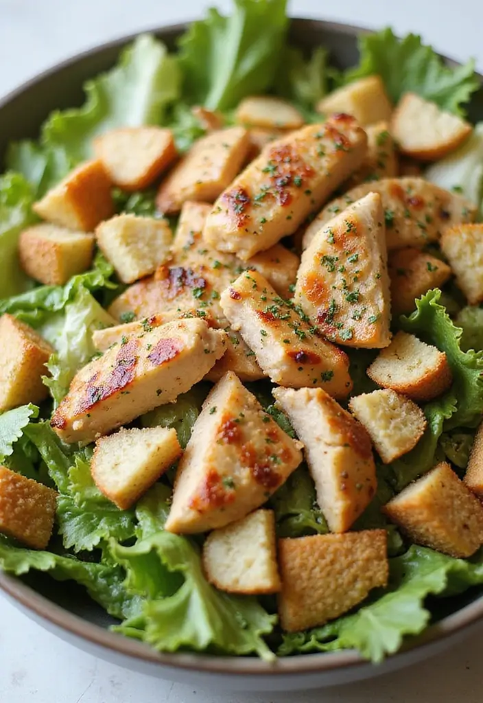 25 Healthy Prep Meals That Save You Time Every Week - 15. Chicken Caesar Salad