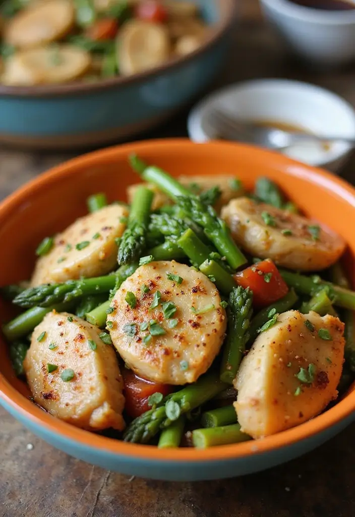 25 Healthy Prep Meals That Save You Time Every Week - 20. Chicken and Asparagus Stir Fry