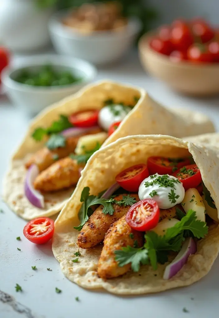 25 Healthy Prep Meals That Save You Time Every Week - 7. Mediterranean Chicken Pita Wraps