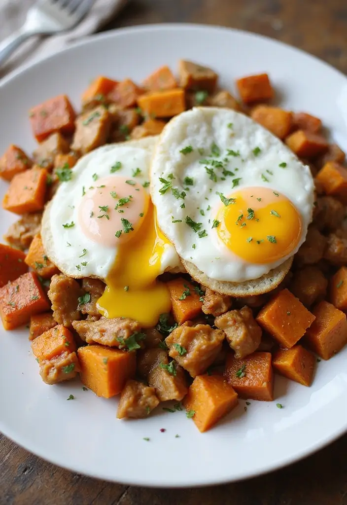 25 Healthy Rotisserie Chicken Meals You Can Whip Up Fast - 10. Chicken and Sweet Potato Hash