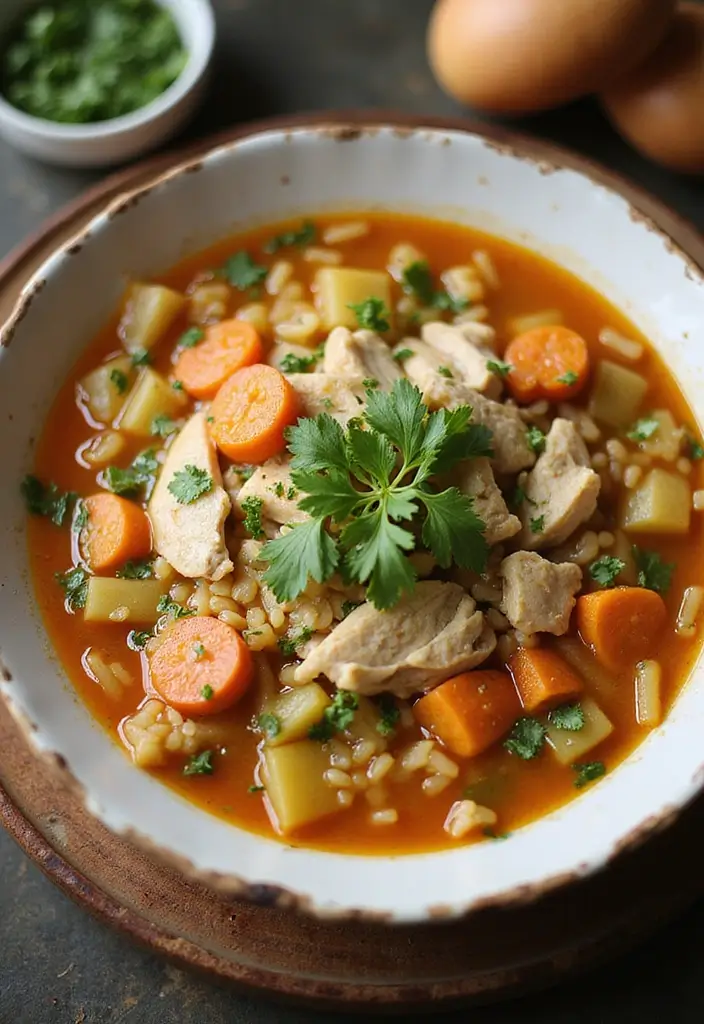 25 Healthy Rotisserie Chicken Meals You Can Whip Up Fast - 13. Chicken and Rice Soup