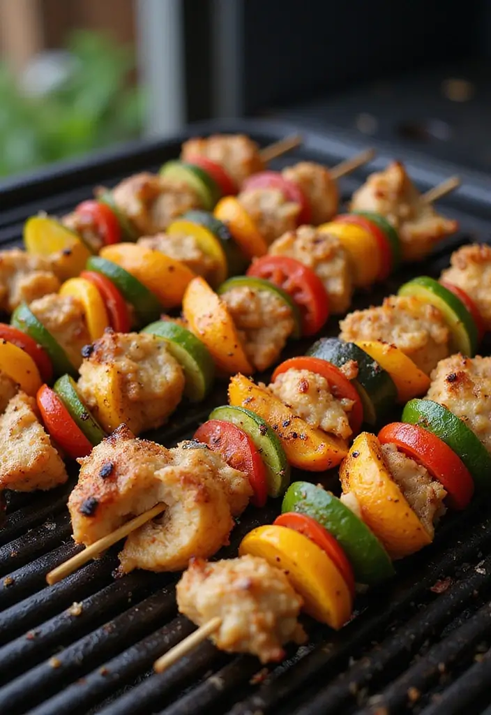 25 Healthy Rotisserie Chicken Meals You Can Whip Up Fast - 24. Chicken and Vegetable Skewers