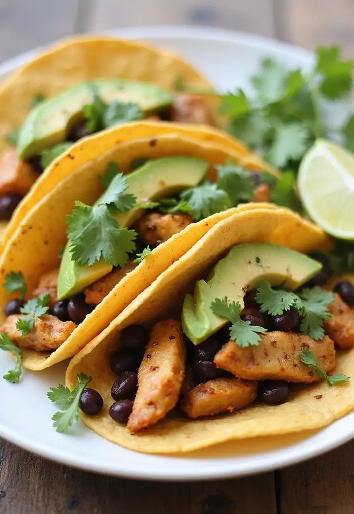 25 Healthy Rotisserie Chicken Meals You Can Whip Up Fast - 25. Chicken and Black Bean Tacos